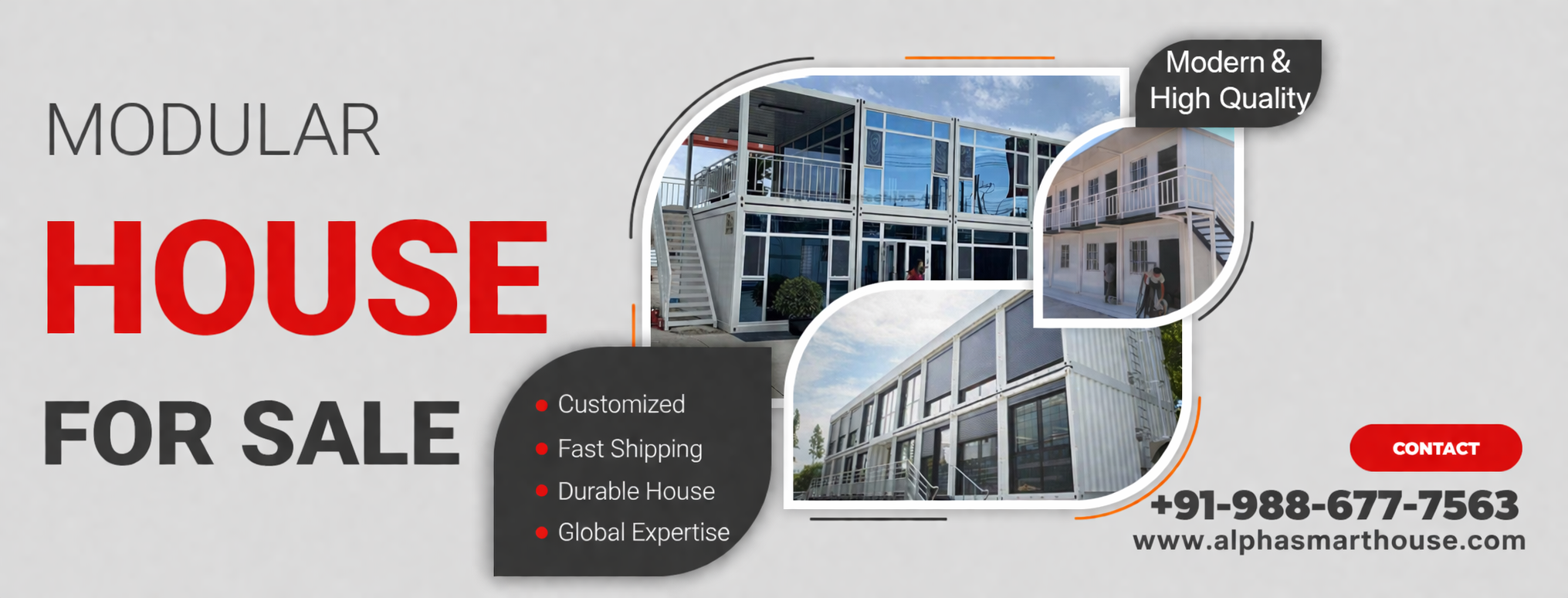modular house for sale banner